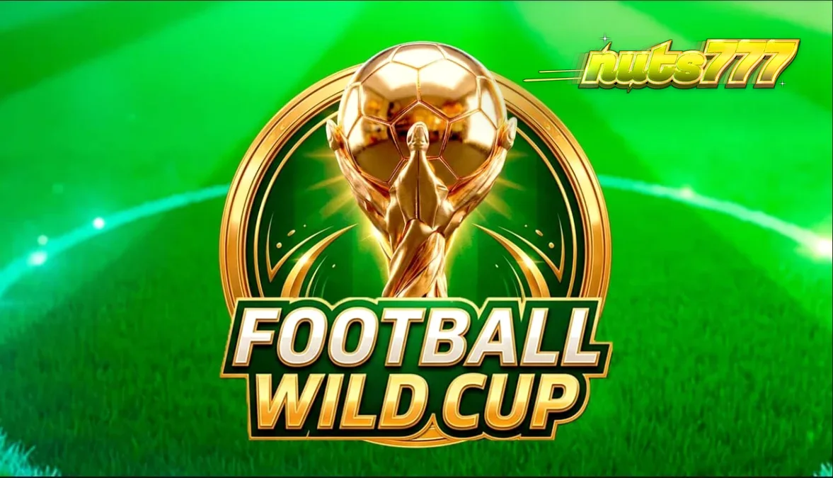 Tampilan visual slot Football Wild Cup dengan latar belakang stadion sepak bola